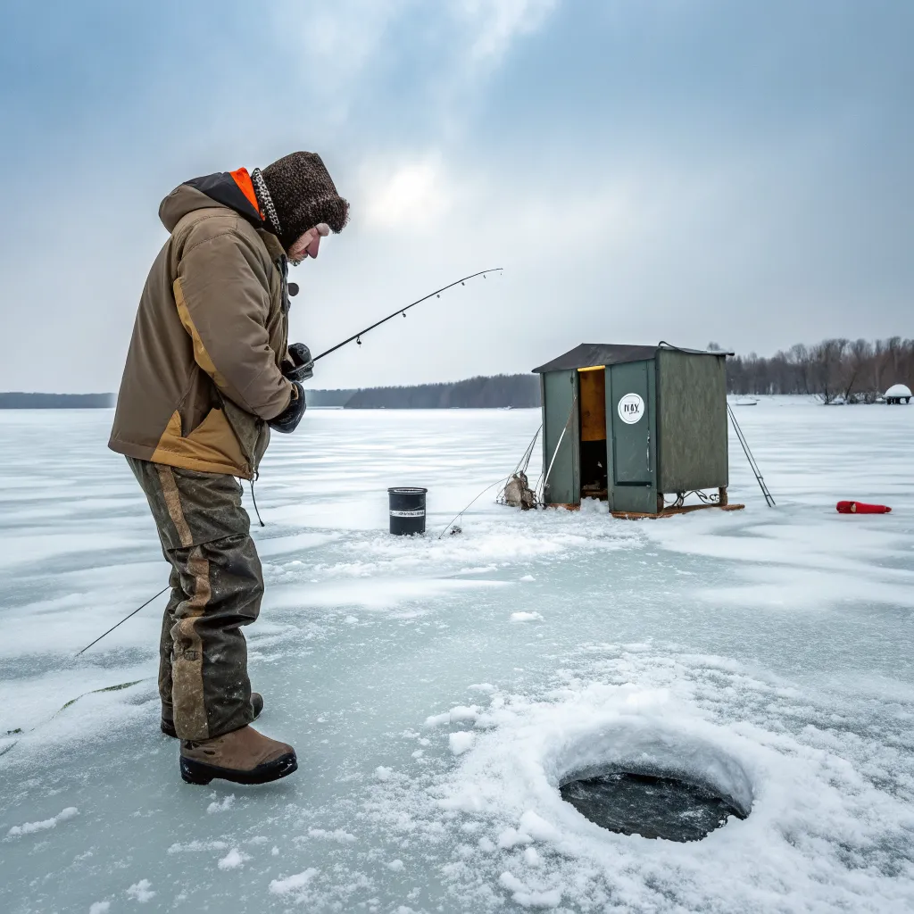 Ice fishing adventure